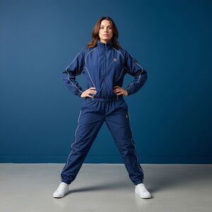 Vintage Nike Blue Tracksuit Set Small 90s Y2K Windbreaker Jacket Pants